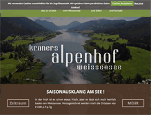 Tablet Screenshot of kraners-alpenhof.at